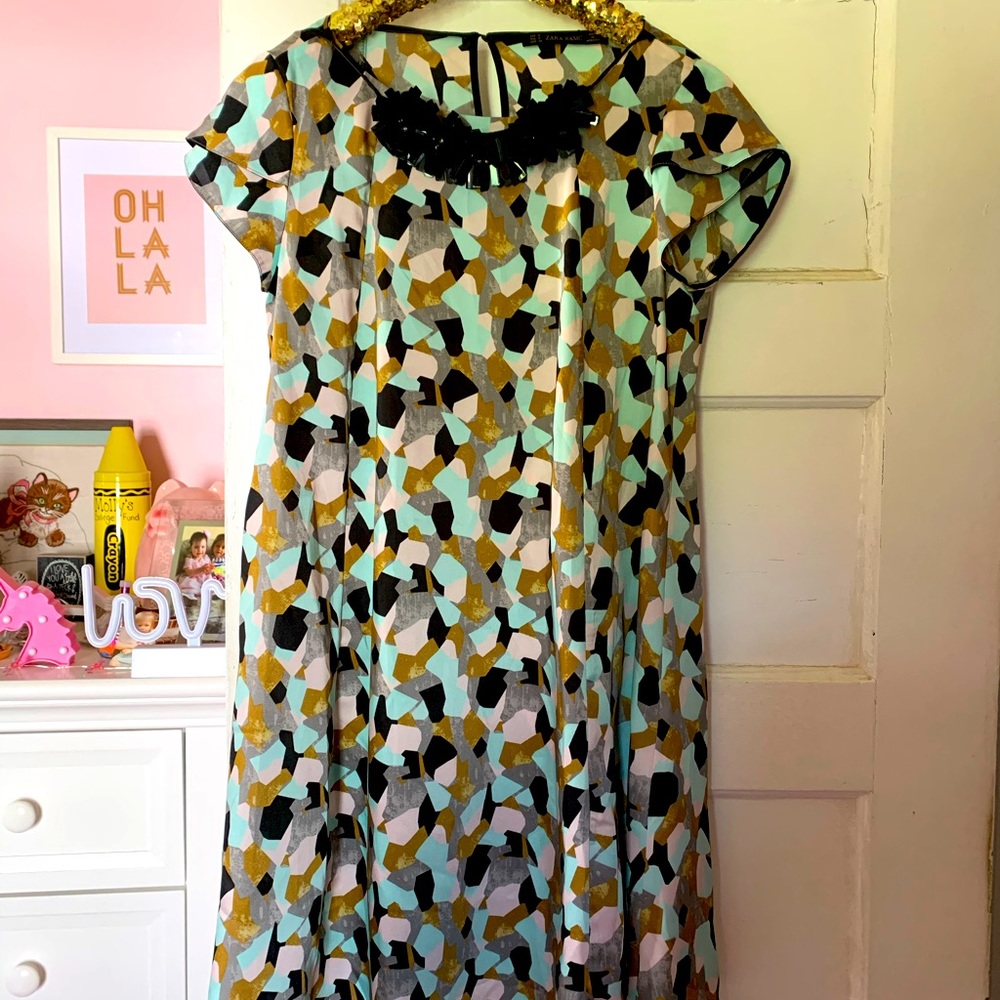 Zara Ruffled Sleeve Dress
